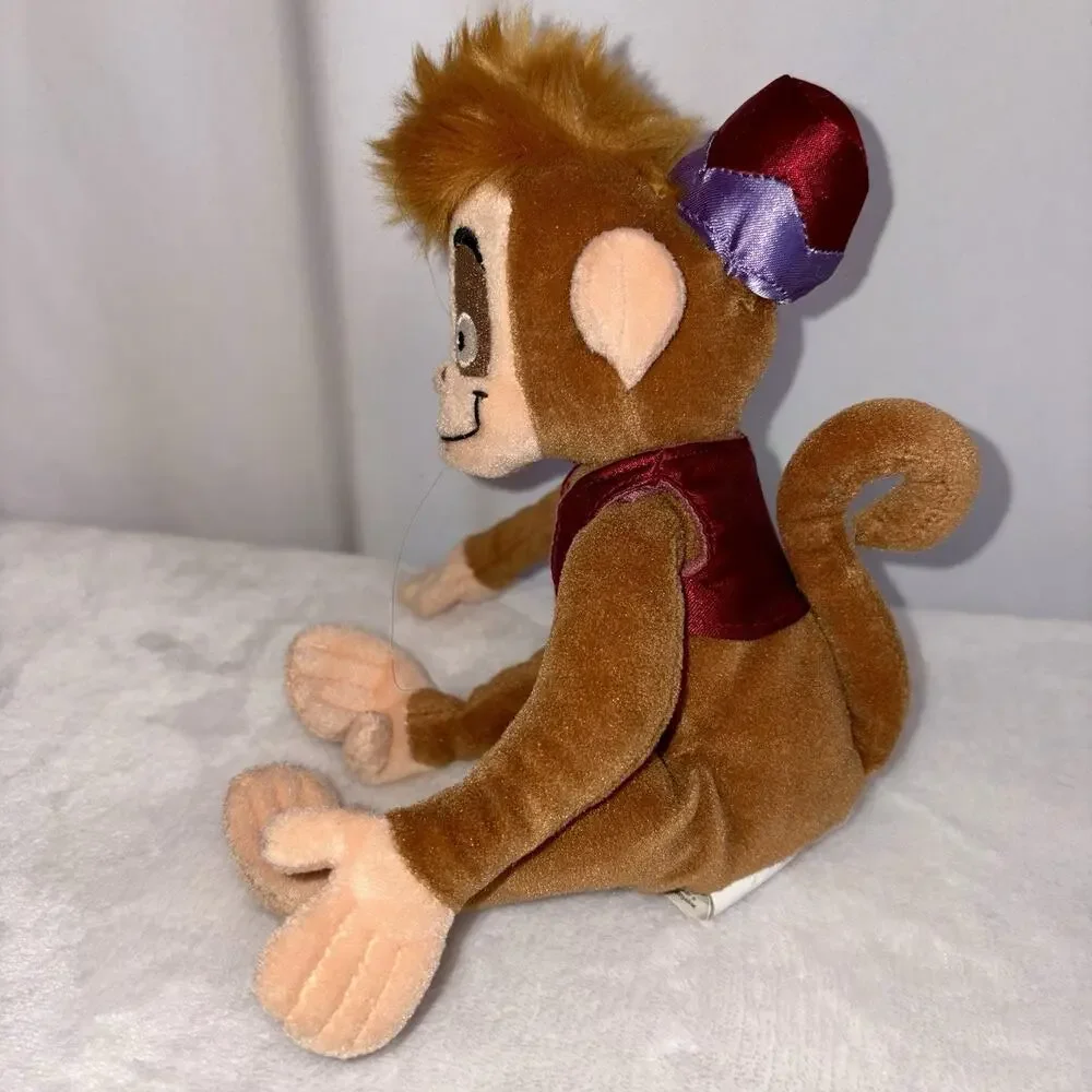 Abu Monkey Aladdin Disney Store Beanbag Stuffed Animal Plush 9” Collectible EUC